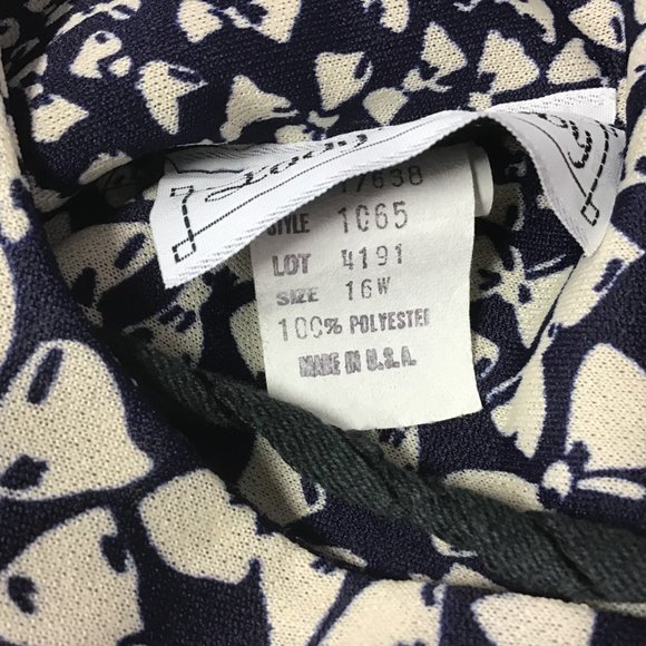 Lady Dorby Women Blue Mutton 3/4 Sleeve Blouse 16W - Picture 9 of 9